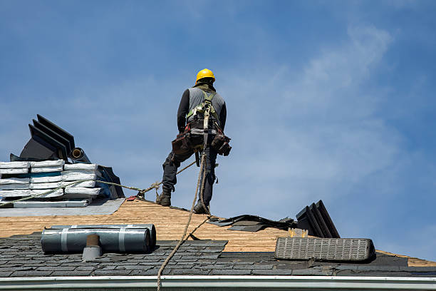 Professional Flat Roof Repair technician working in Bushnell, IL
